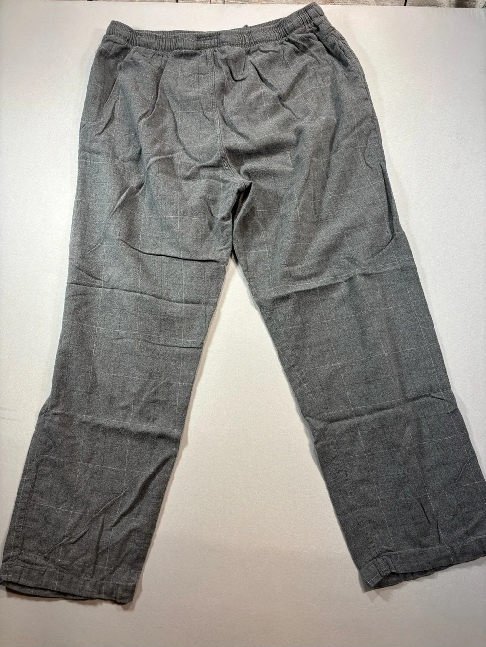 Ralph Lauren Gray Plaid Drawstring Lounge Pants